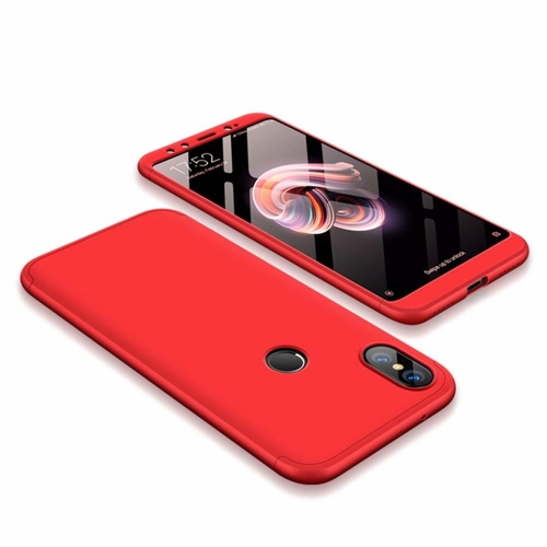 360 Full Cover Case & TEMPERED Glass For XIAOMI Mi A2/Mi 6X Red