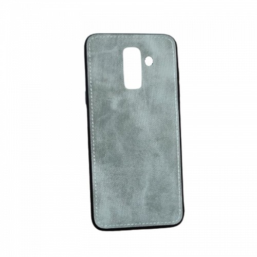 Forcell Denim Case Samsung Galaxy A6 Plus Backcover Grey