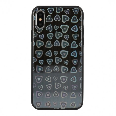 Apple iPhone XR Vennus Heart Glass Silicone Black