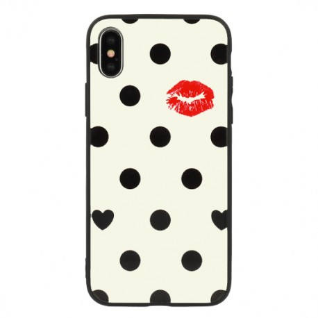 Apple iPhone X/XS Vennus Kiss Glass Silicone white