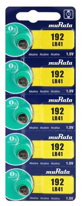 MURATA   LR41 MR-LR41, 1.5V, 5 MR-LR41