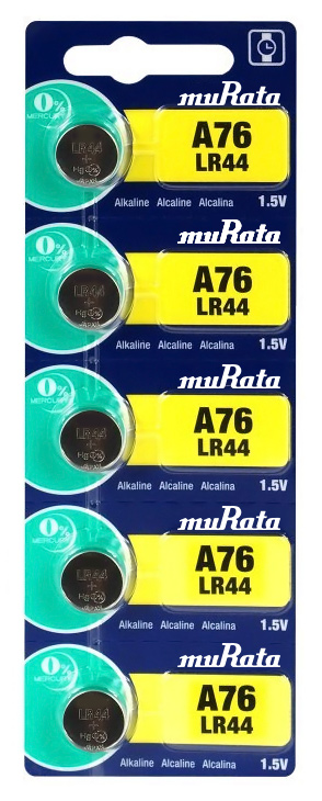 MURATA   LR44 MR-LR44, 1.5V, 5 MR-LR44