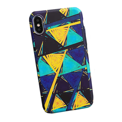 360 Full Cover Marble & Temp.Glass iPhone XS MAX MC25 Black/Yellow/Blue