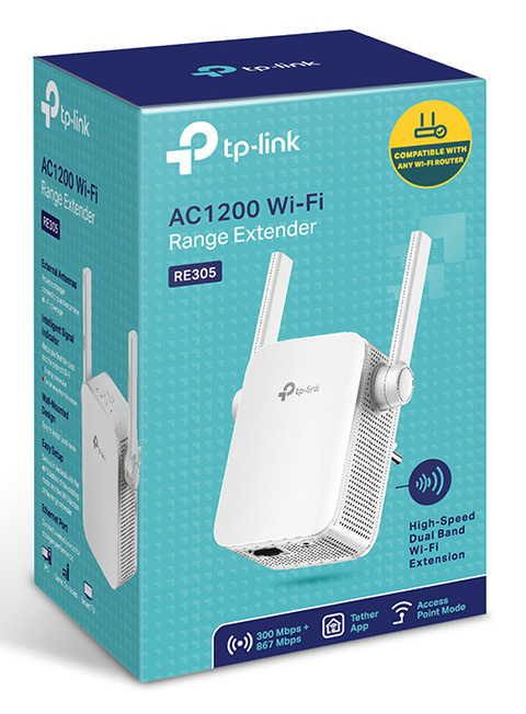 TP-LINK AC1200 Wi-Fi Range Extender RE305, dual band, Ver. 3.0 RE305