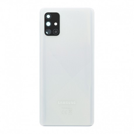 Samsung Galaxy A71 BatteryCover+Camera Lens Silver/White ORIGINAL