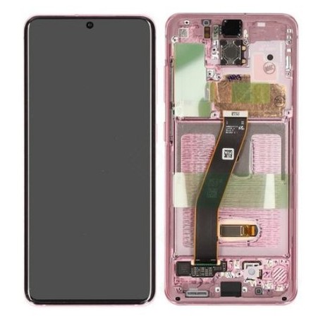 Samsung Galaxy S20 Lcd+Touch Screen+Frame (No Front Camera) Cloud Pink ORIGINAL