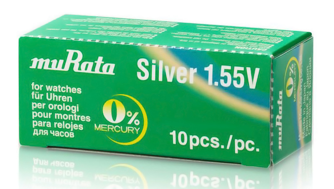 MURATA μπαταρία Silver Oxide για ρολόγια SR920SW, 1.55V, No371, 10τμχ MR-SR920SW