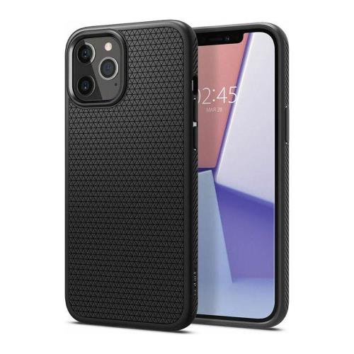 Θήκη Soft TPU Spigen Liquid Air Apple iPhone 12/ 12 Pro Μαύρο