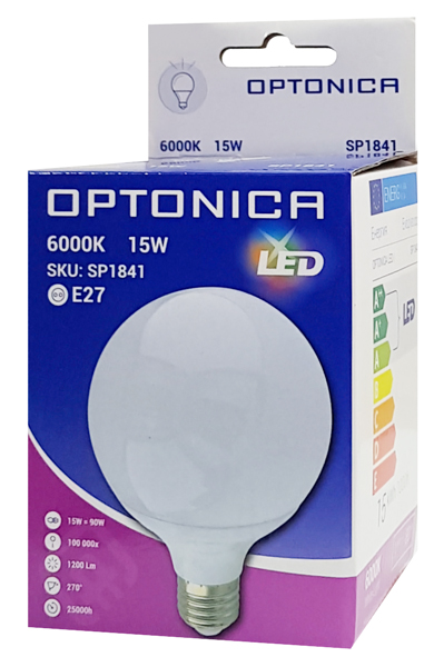 OPTONICA LED  G95 1841, 12W, 6000K, E27, 1200lm OPT-1841