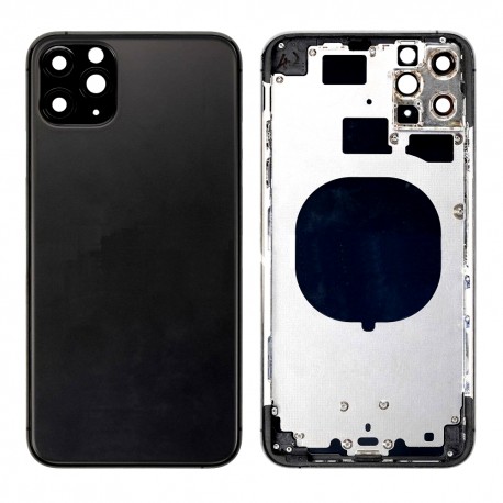 Apple iPhone 11 Pro BackCover Full Body+Camera Lens Black GRADE A