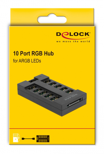 DELOCK RGB hub 64128  ARGB LEDs, 10 ,  64128