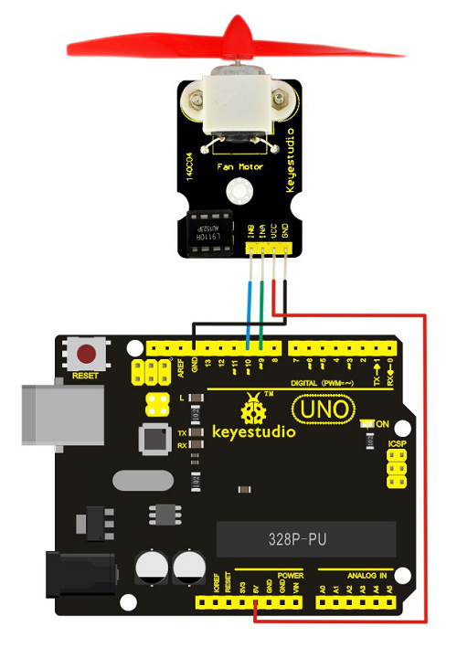 KEYESTUDIO L9110 fan module KS0168 KS0168