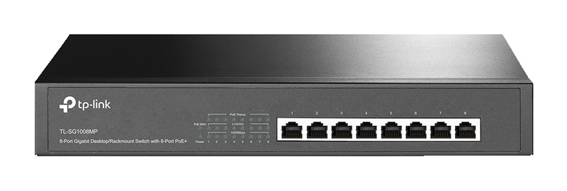 TP-LINK desktop/rackmount switch TL-SG1008MP, 8-Port PoE+, Ver. 2.0 TL-SG1008MP