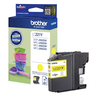 Brother  Inkjet LC-221 Yellow (LC-221Y) (BRO-LC-221Y)