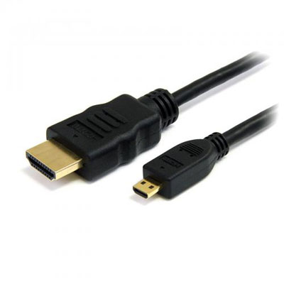  MediaRange HDMI/Micro HDMI Version 1.4 with Ethernet  Gold-plated 1.0M Black (MRCS146)