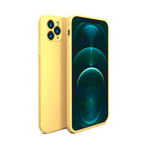 Bodycell Square Liquid Silicon Case iPhone 11 Pro Max Yellow