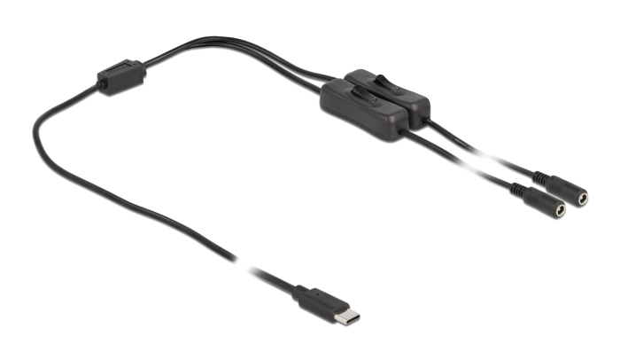 DELOCK  USB Type-C  2x DC 5.5 x 2.1mm 86800, 1m,  86800