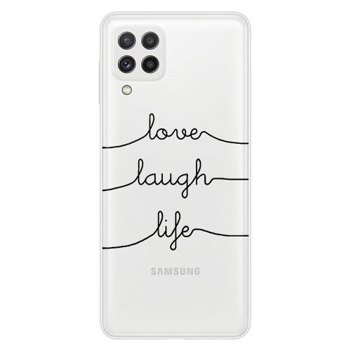  TPU inos Samsung A225F Galaxy A22 4G Art Theme Love-Laugh-Life