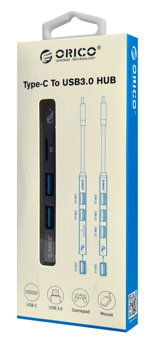 ORICO USB hub AH-12F  card reader, 3 , 5Gbps, USB-C ,  AH-12F-GY-BP