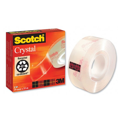 Ταινία Γενικής Χρήσης 3M Scotch Crystal 19 mm x 33 m (Boxed) (Διάφανη) (6001933) (MMM6001933)