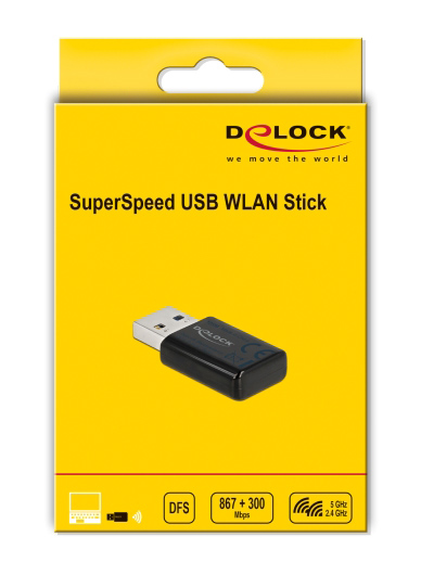 DELOCK  USB   12550, 867Mbps, 2.4/5GHz, DFS 12550