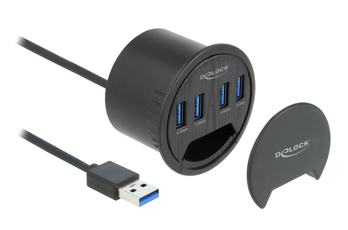 DELOCK USB hub 64153, 4x , 5Gbps, 60mm, USB ,  64153