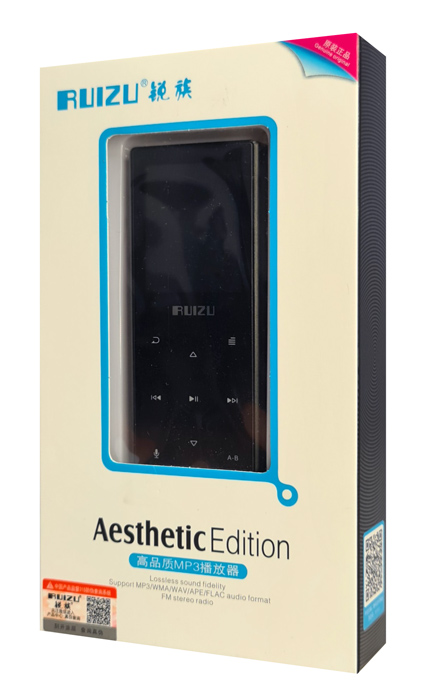 RUIZU MP3 player D29 με ηχείο, 1.8, 16GB, BT, ελληνικό μενού, μαύρο D29-16GB