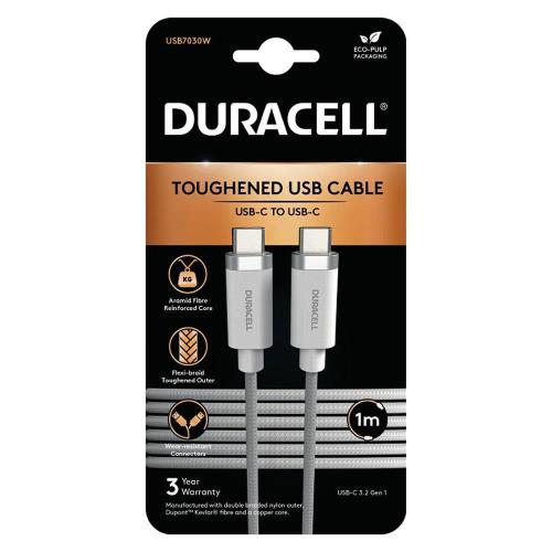   USB 3.2 Duracell Braided Kevlar USB C  USB C 1m 