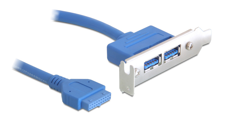 DELOCK   USB 19 pin  2x USB 3.0 82976, low profile 82976