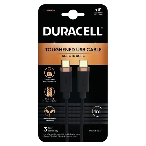   USB 3.2 Duracell Braided Kevlar USB C  USB C 1m 