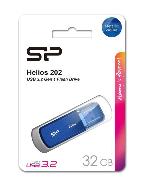 SILICON POWER USB Flash Drive Helios 202, 32GB, USB 3.2,  SP032GBUF3202V1B