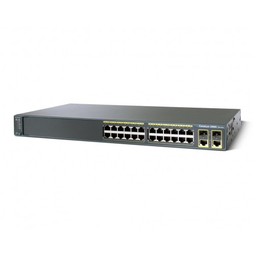 SWITCH CISCO WS-C2960-24TC-L 24-Ports 10/100 (2) 1G SFP w/ Rkmnts