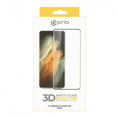 Samsung Galaxy S22 Plus 5G Prio 3D Full Face Tempered Glass Black