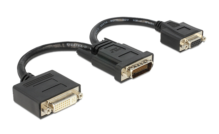 DELOCK  DMS-59  DVI & VGA 65555, 20cm,  65555