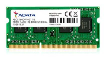 ADATA RAM SODIMM 8GB ADDS1600W8G11-S, DDR3L, 1600MHz, CL11, SINGLE TRAY, LTW.