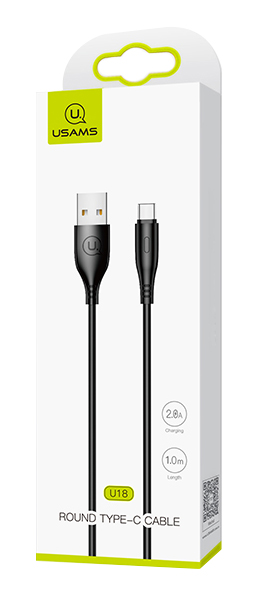 USAMS καλώδιο USB-C σε USB US-SJ267, 10W, 1m, μαύρο SJ267USB01