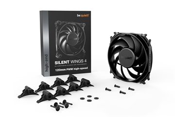 BEQUIET FAN SILENT WINGS 4 120MM PWM HIGH-SPEED BL094, 4 PIN PWM, 2500RPM, 76,7CFM/130,31M3/H, 31,2 dB, Lifespan 300000h, BLACK, 5YW.