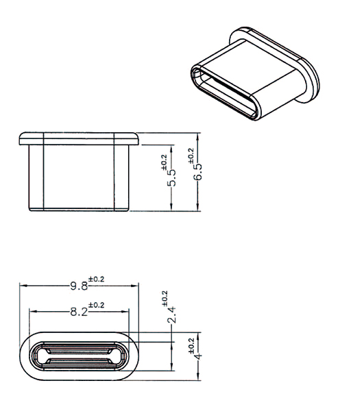 DELOCK κάλυμμα προστασίας για θύρα USB-C 64014, μαύρο, 10τμχ 64014