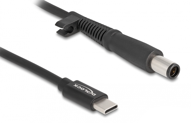 DELOCK καλώδιο τροφοδοσίας 87972, USB-C σε HP 7.4x5.0mm, 1.5m, μαύρο 87972