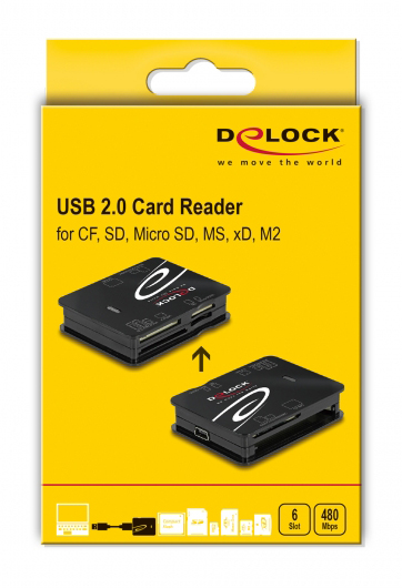 DELOCK card reader 91007  Micro SD/SD/CF/MS/xD/M2,  91007