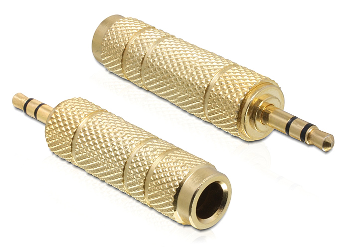 DELOCK  3.5mm  6.35mm 65360, , gold plated 65360