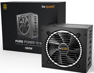 BEQUIET PSU PURE POWER 12 M 650W BN342, GOLD CERTIFIED, MODULAR CABLES, SILENT OPTIMIZED 12CM FAN, 10YW.