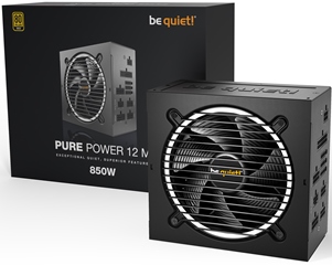 BEQUIET PSU PURE POWER 12 M 850W BN344, GOLD CERTIFIED, MODULAR CABLES, SILENT OPTIMIZED 12CM FAN, 10YW