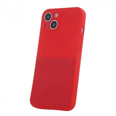 Apple iPhone 13 Pro Testa Card Cover Silicone Red