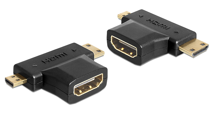 DELOCK  HDMI  HDMI mini & micro 65446, gold plated,  65446