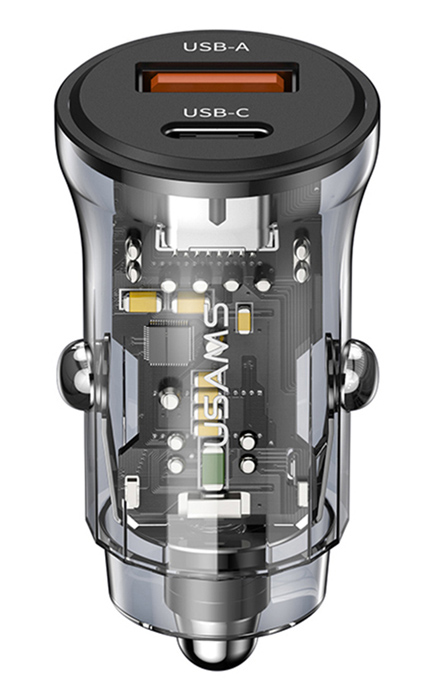 USAMS   US-CC164, USB & USB-C, 30W,  CC164CC01