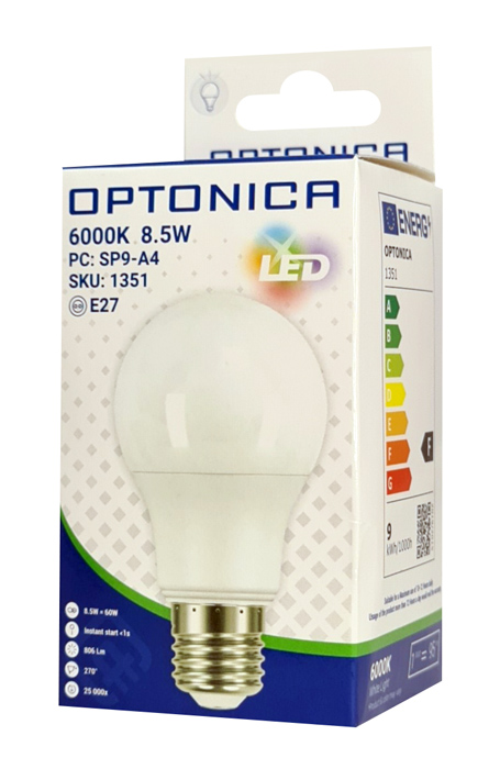 OPTONICA LED  A60 1351, 8.5W, 6000K, E27, 806lm OPT-1351