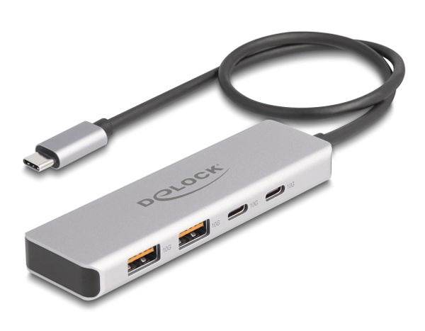 DELOCK USB hub 64230, 4x , 10Gbps, USB-C ,  64230