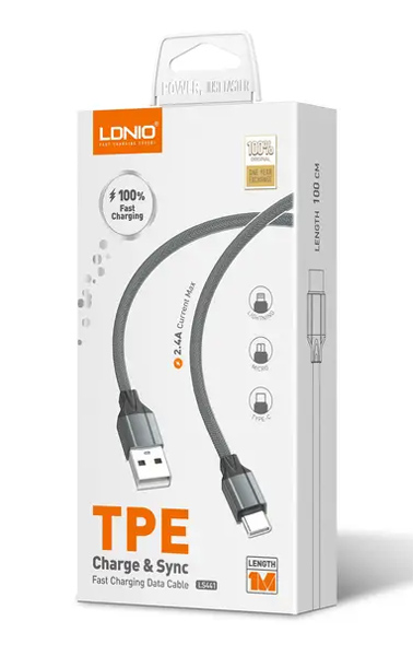 LDNIO  Lightning  USB LS441, 12W, 1m,  5210131073476