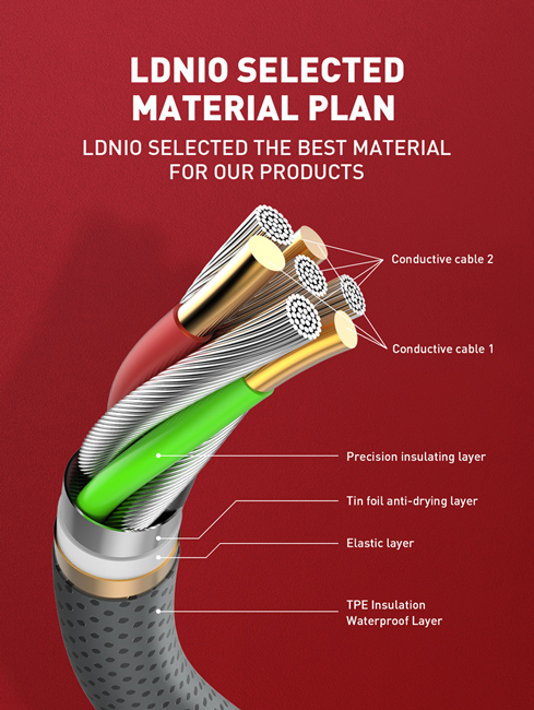 LDNIO  USB-C  USB LS442, 12W, 2m,  6933138690772